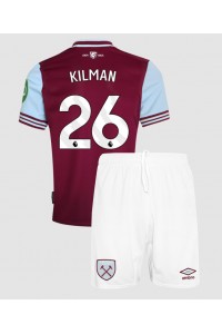 West Ham United Max Kilman #26 Babyklær Hjemme Fotballdrakt til barn 2024-25 Korte ermer (+ Korte bukser)